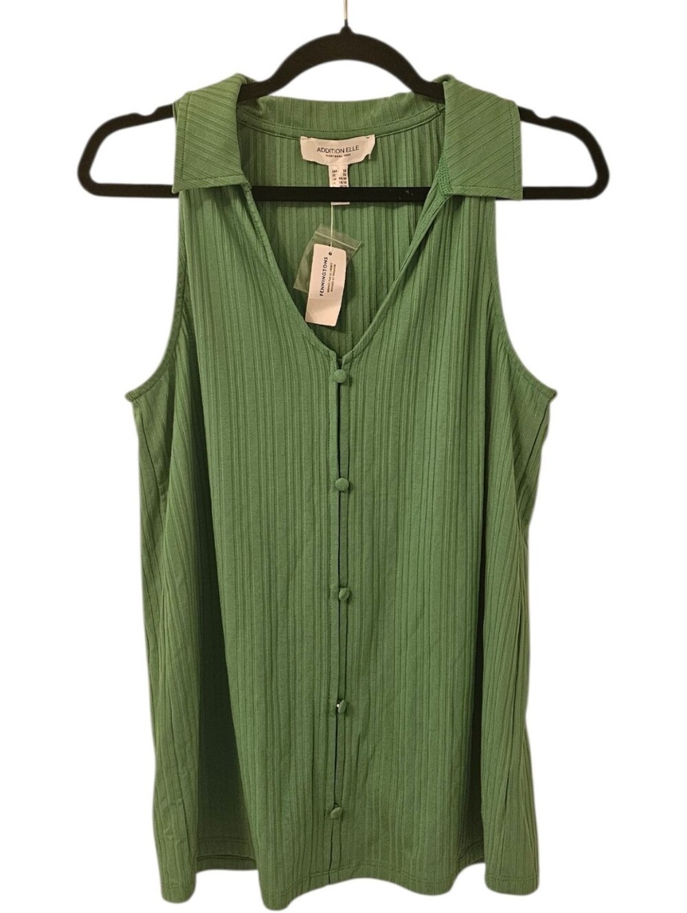 Green Addition-Elle Women's Open Collar Halter Knit Top
